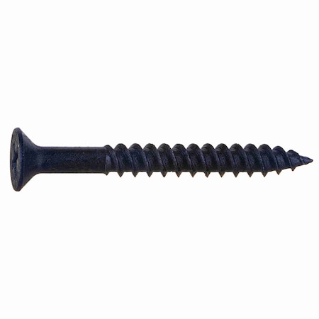 Midwest Fastener Wood Screw, #10, 1-3/4 in, Black Phosphate Steel Flat Head Phillips Drive, 100 PK 02647